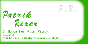 patrik rixer business card